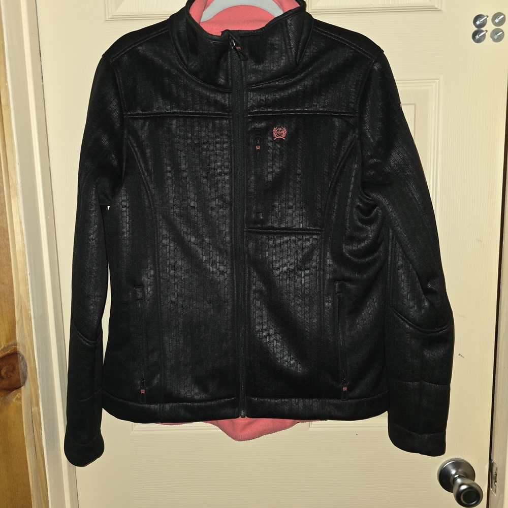 Cinch Miller Storm Defense Concealed Carry Jacket Women's Large Embossed Black - Picture 12 of 13